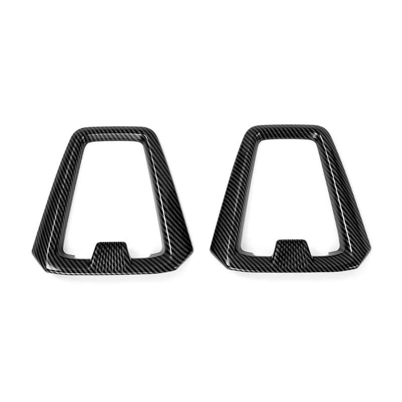 Car Seat Headrest Frame Cover Trim for -V 2023 2024 Accessories - ABS Carbon Fiber