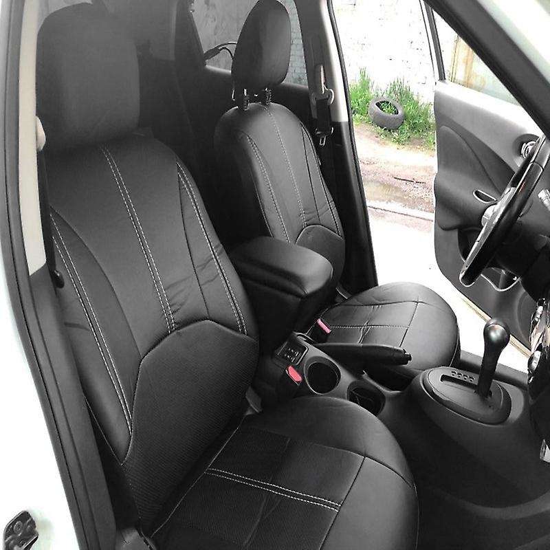 Car Seat Covers Full Set - Premium Faux Leather Automotive Front Seat Protectors for Car Truck SUV