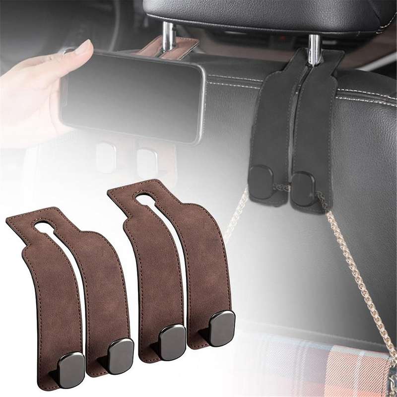 Car Seat Hooks, Headrest Hooks Car Purse Hook Headrest, Rest Hooks Seat Back Organizers Phone Holder