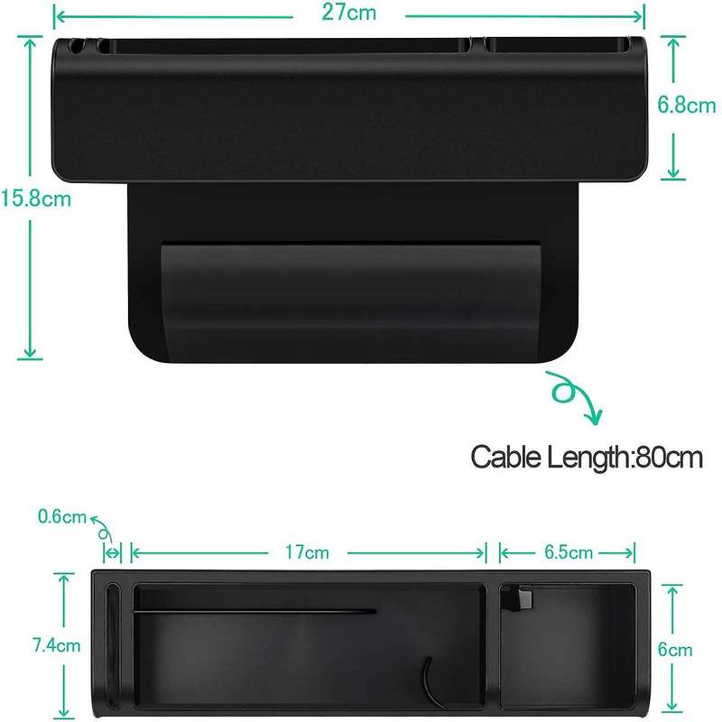 Car Seat Organizer,Universal Car Storage Box Case with USB Charge Phone Holder Multi-Function Leathe
