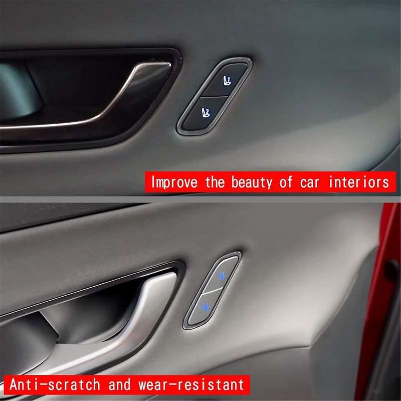 Car Seat Memory Adjustment Button Trim Frame for 2024 Car Interior Accessories Wood Grain