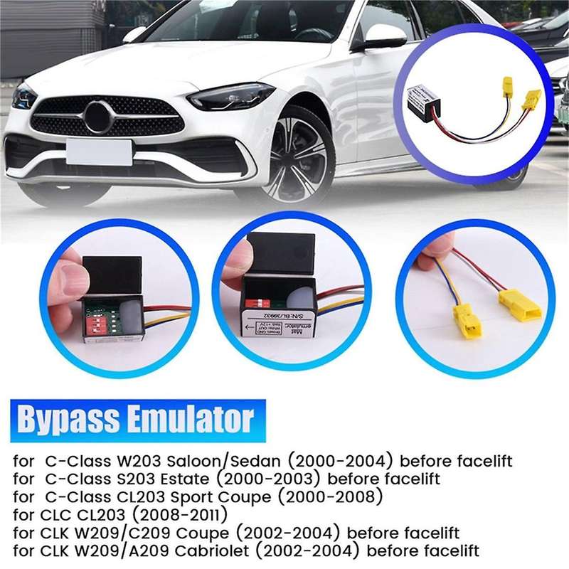 Car Seat Occupancy Mat Sensor Emulator Bypass for C-Class W203 CLK W209 C209 SRS Emulator Car Seat A