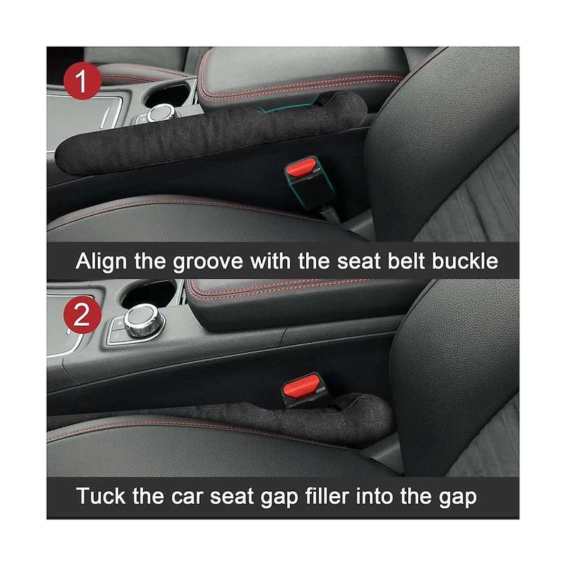 Car Seat Space Filler 2 Pack, Universal Organizer for Car Suv Truck to Fill The Space Between Seat