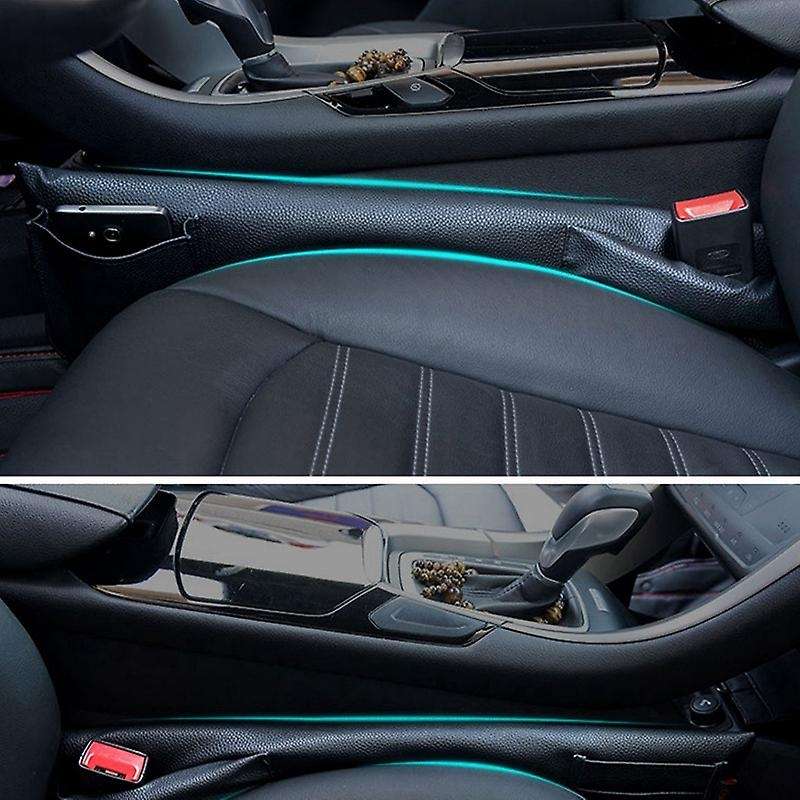 Car Seat Space Filler Pockets PU Leather Auto Seats Leak Stop Pad Soft Padding Cards Holder Storage