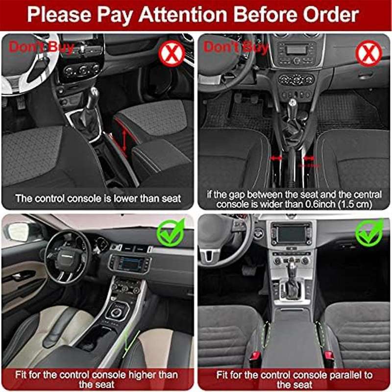Car Seat Space Filler Organizer, Car Front Seat Storage Box with Cup Holder, Car Console Side Extra