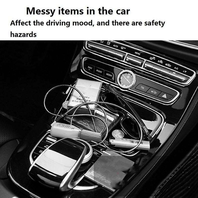 Car Seat Space Organizer Multifunctional Charging Storage Box Car Three USB Stretch Charger Charging
