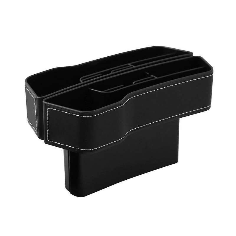 Car Seat Storage Pockets Box,Leather Console Side Organizer,Auto Seat Space Filler,Front Seat Organi