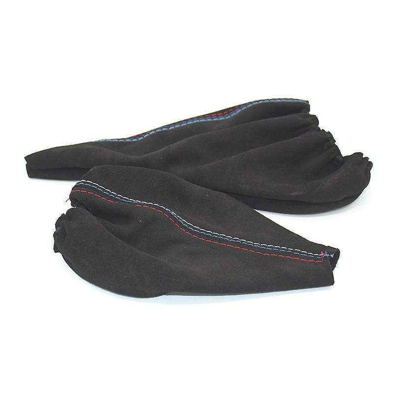Car Shift Collars Manual Handbrake Gaiter Boot Cover for - 3 Series E36 E46 E30 E34 Z3 Black Leathe