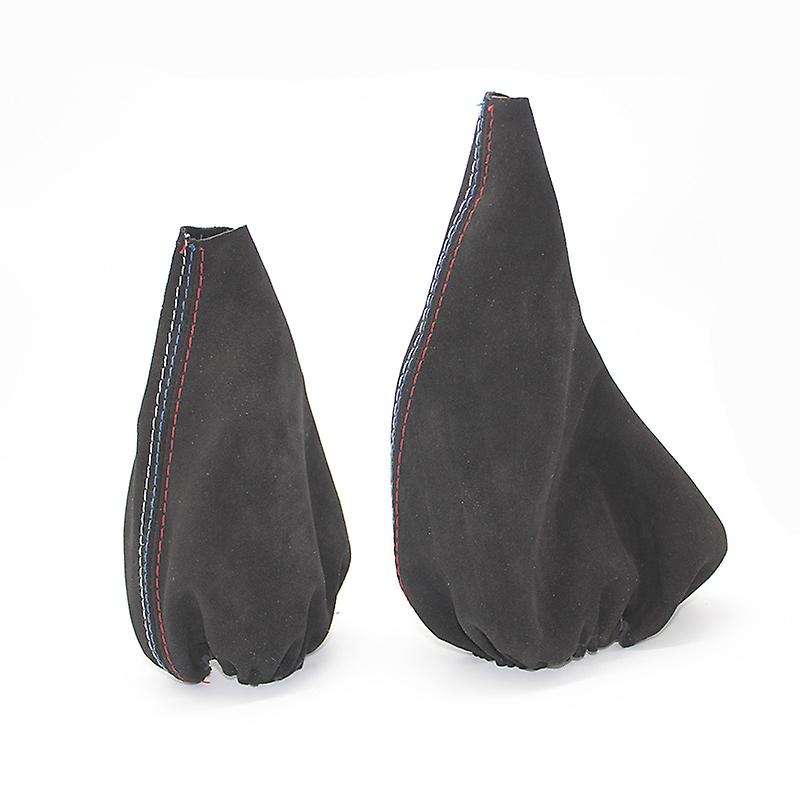 Car Shift Collars Manual Handbrake Gaiter Boot Cover for - 3 Series E36 E46 E30 E34 Z3 Black Leathe