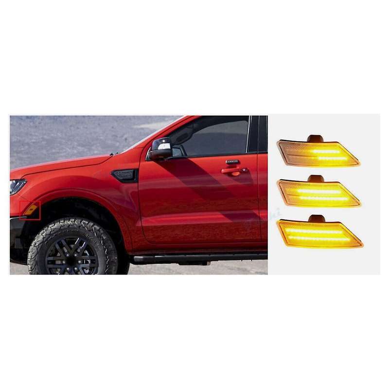 Car Sequential Blinker Dynamic LED Side Marker Light Front Bumper Turn Signal Lamp for 2019-2020