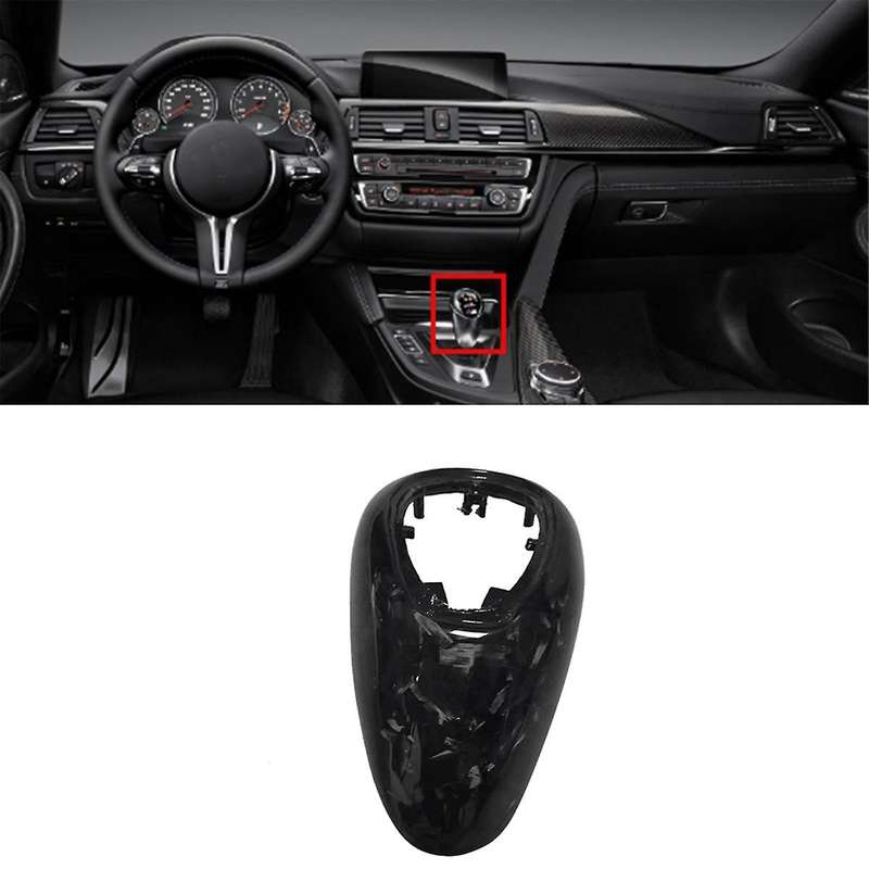 Car Shift Knob Cover Trim for M2 F87 M3 F80 F82 F83 M5 F10 Forging Pattern