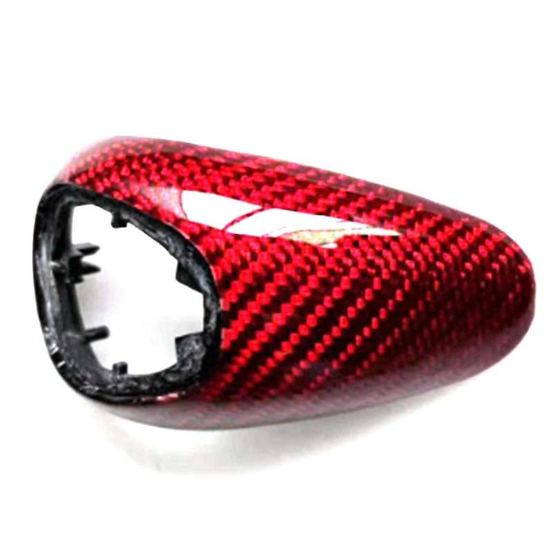 Car Shift Knob Cover Trim for M2 F87 M3 F80 F82 F83 M5 F10 Red Carbon Fiber