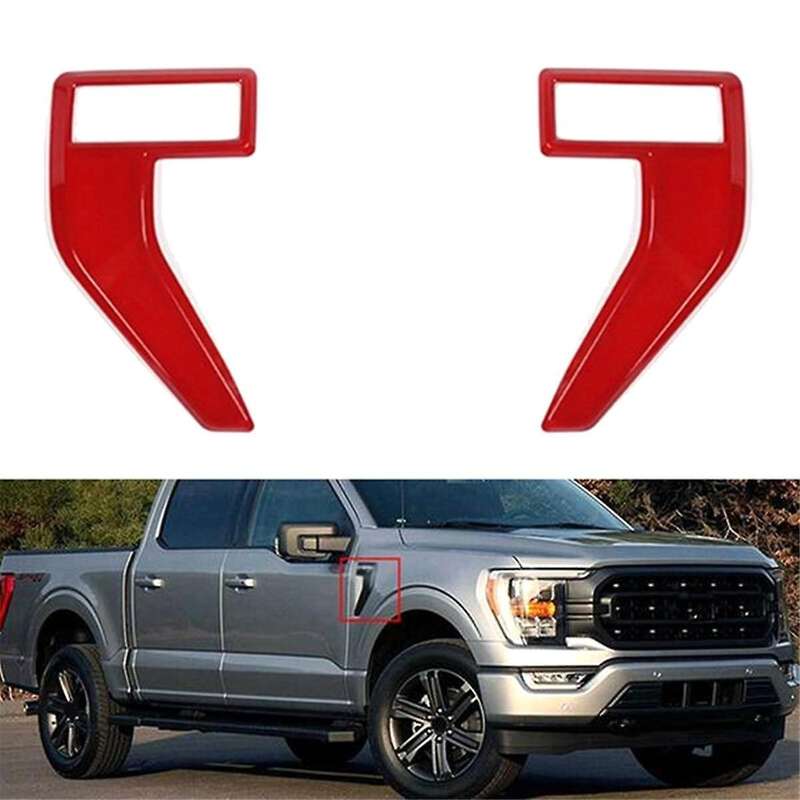 Car Side Cover Trims Decorative Stickers for 2021 2022 2023 Red