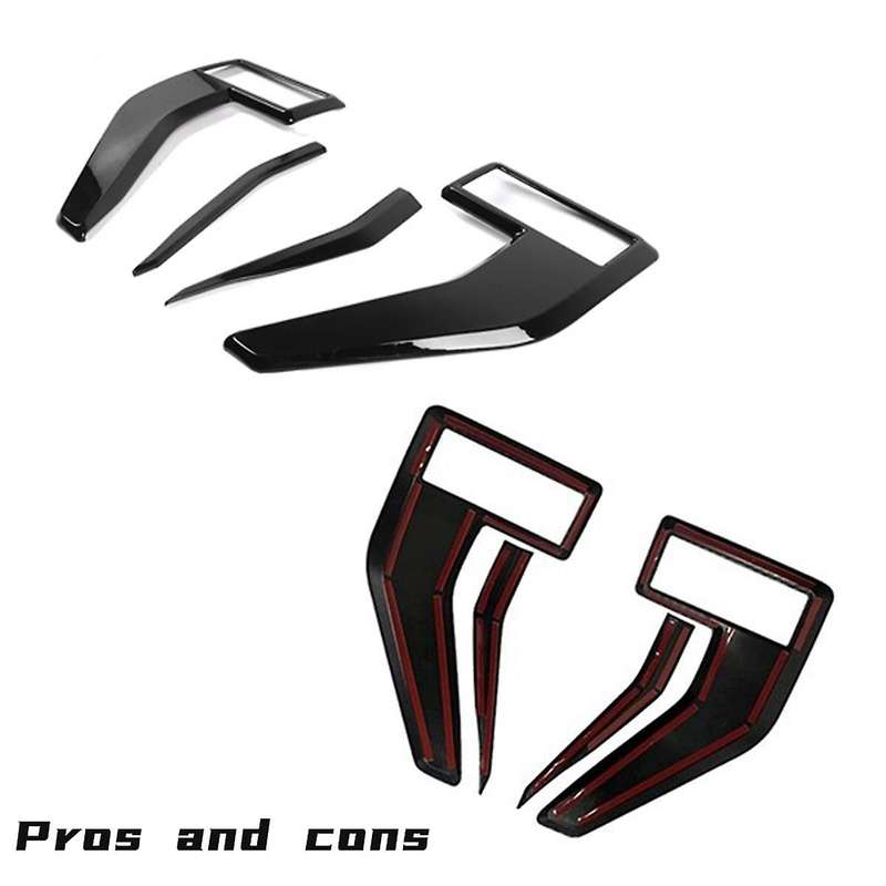 Car Side Cover Trims Decorative Stickers for 2021 2022 2023 Black