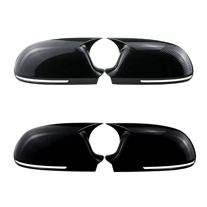 Car Side Door Mirrors Cover Auto Rearview Mirror Cap for A4 A5 B8 A3 8P A6 C6(Carbon )