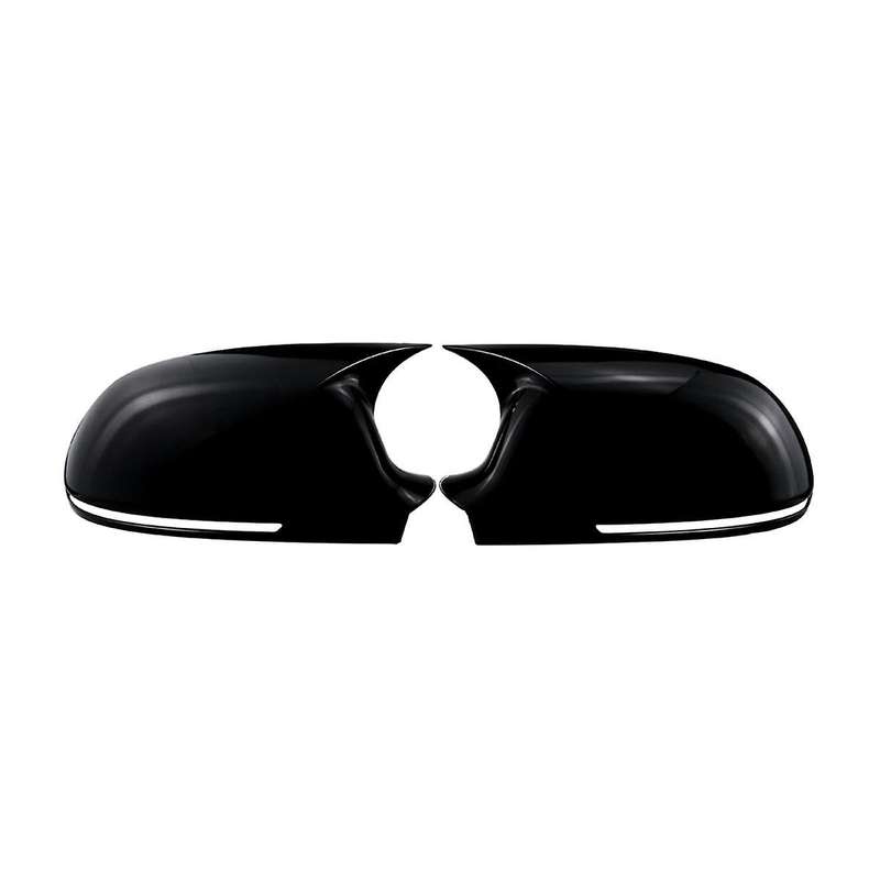 Car Side Door Mirrors Cover Auto Rearview Mirror Cap for A4 A5 B8 A3 8P A6 C6(Black)