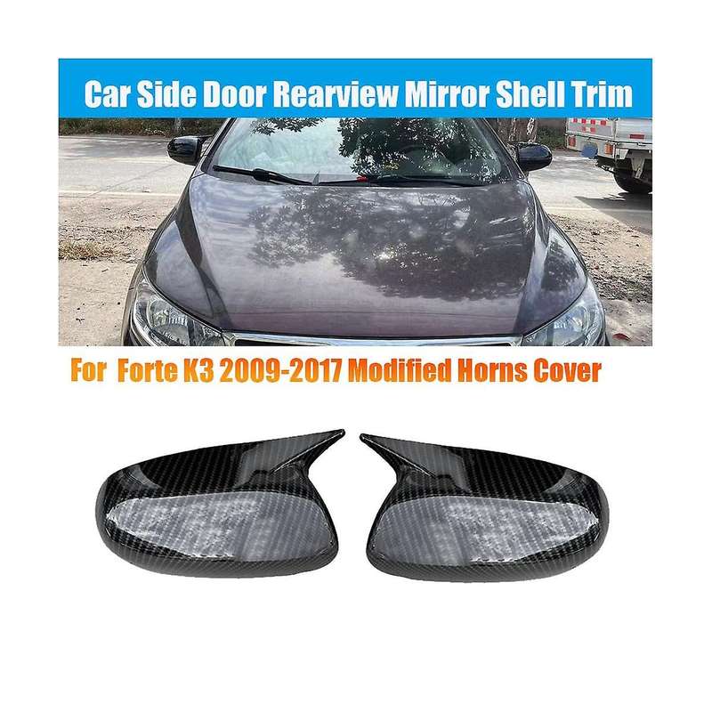 Car Side Door Rearview Mirror Shell Trim for Forte K3 2009-2017 Mirror Modified Horns Cover Caps Wi