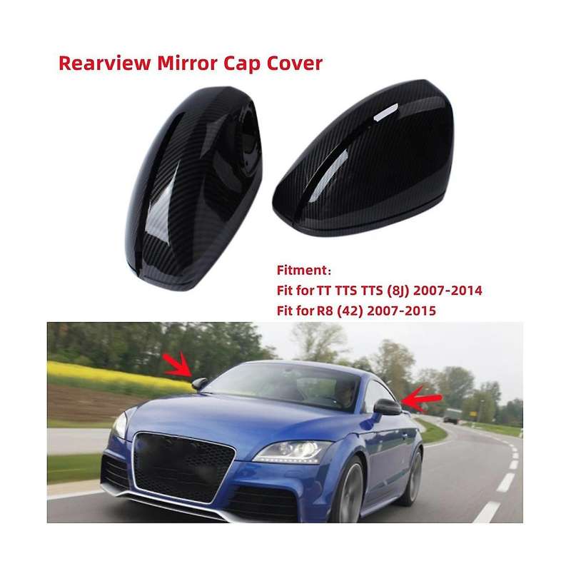 Car Side Door Rearview Mirror Cover Trim for Tt Tts Ttrs Mk2 8j R8 42 2007-2014
