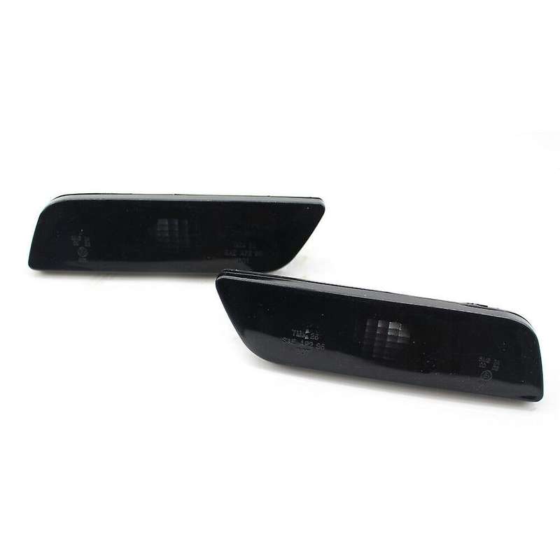 Car Side Marker Light Turn Signal Lamp Black Pair for S80 30744360 2002-2006