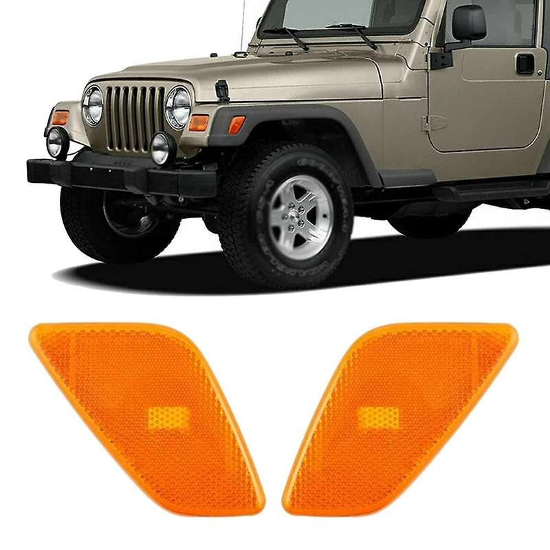 Car Side Marker Light Signal Light for Wrangler TJ 1997-2006 55155629AC 55155628AC Yellow