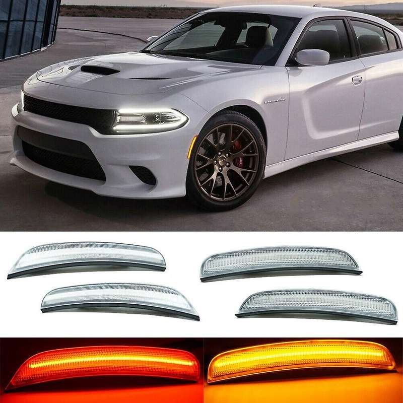 Car Side Markers, Front/Rear Turn Signal Lamp LED Indicator for CHARGER 2015 2016 2017 2018