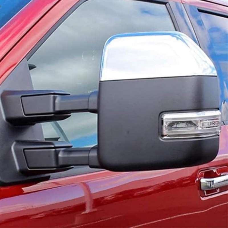 Car Side Mirror Cover for F250 F350 F450 F550 2017-2023 Upper Half Chrome Mirror Housing Car Access