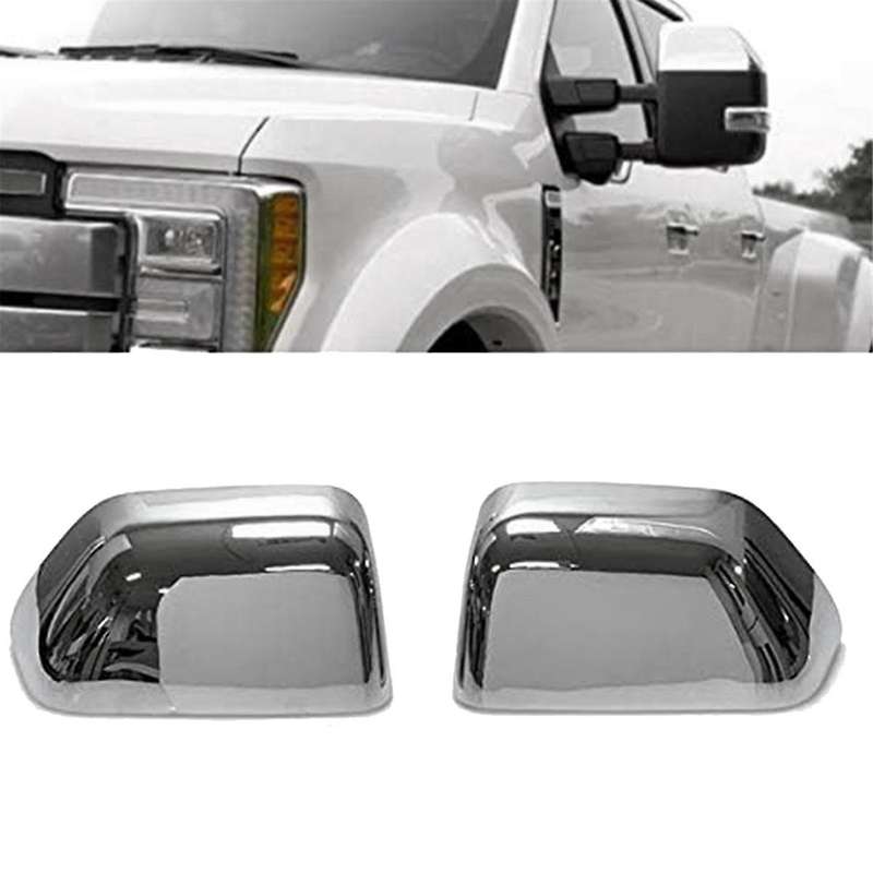 Car Side Mirror Cover for F250 F350 F450 F550 2017-2023 Upper Half Chrome Mirror Housing Car Access