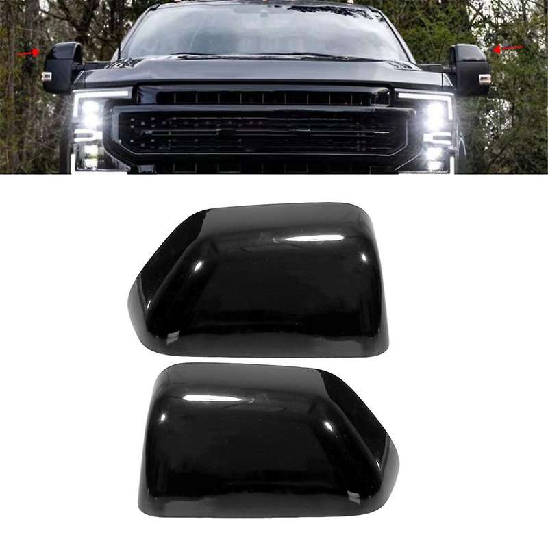Car Side Mirror Cover for F250 F350 F450 F550 2017-2023 Upper Half Gloss Housing Car Accessories