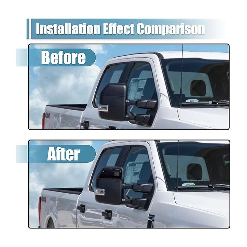 Car Side Mirror Cover for F250 F350 F450 F550 2017-2023 Upper Half Gloss Housing Car Accessories