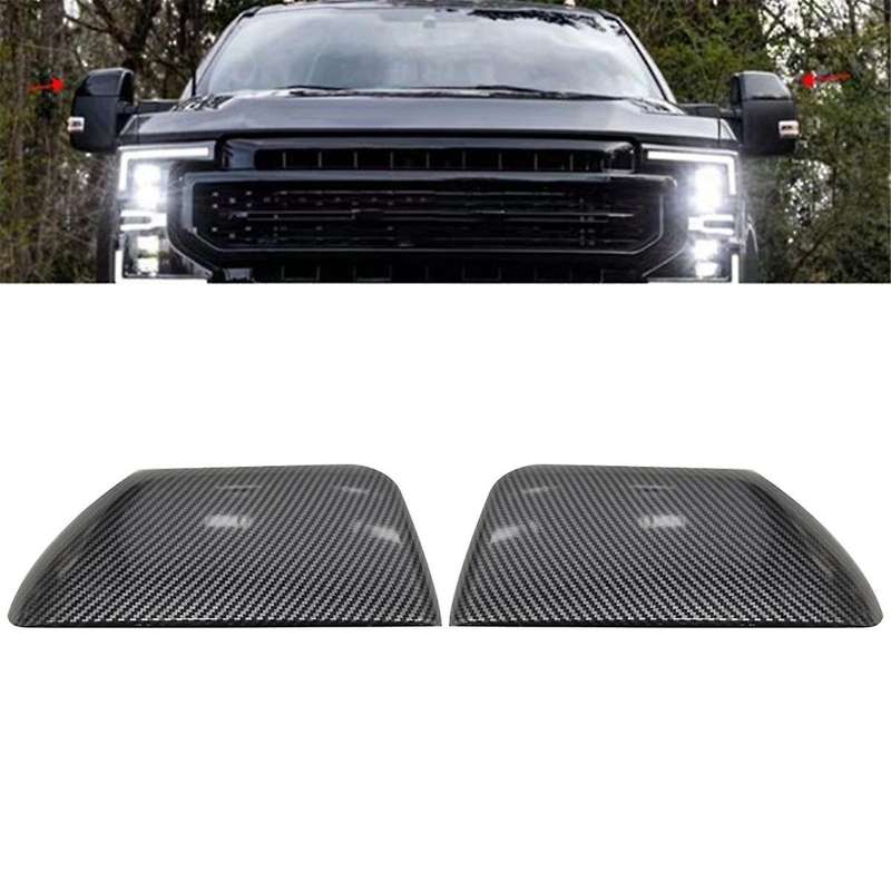 Car Side Mirror Cover for F250 F350 F450 F550 2017-2023 Upper Half Mirror Housing HC3Z-17D743-CA Car