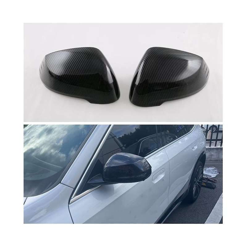 Car Side Rear View Mirror Cover Stick Trims Carbon Fiber Abs for X1 2023