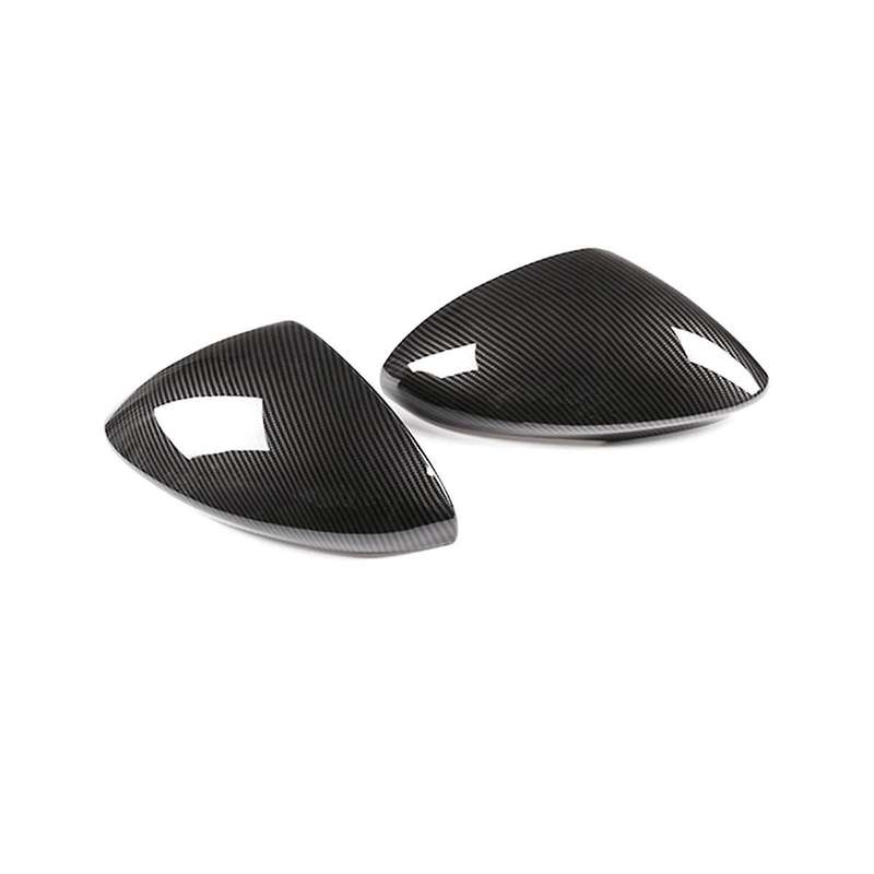 Car Side Rearview Mirror Caps Cover Carbon Fiber Style for Stelvio 2017-2020
