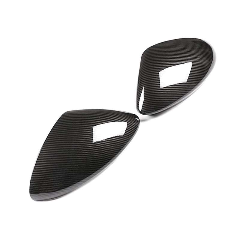 Car Side Rearview Mirror Caps Cover Carbon Fiber Style for Stelvio 2017-2020