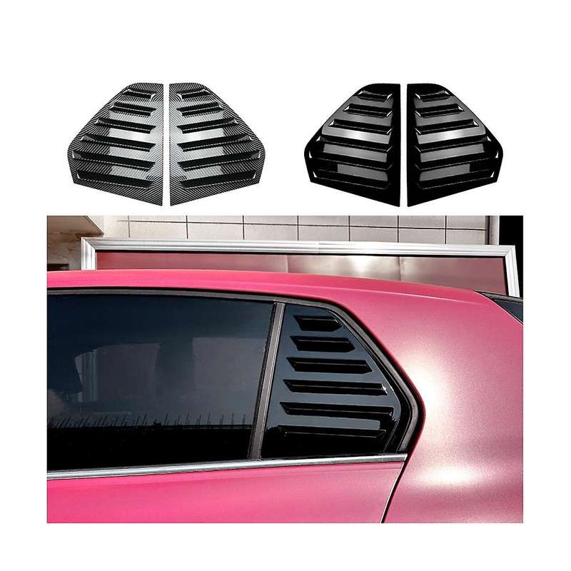 Car Side Rear Window Blind Shutter Side Vent Cover Trim Decoration for 8 Mk8 2020-2022(carbon)