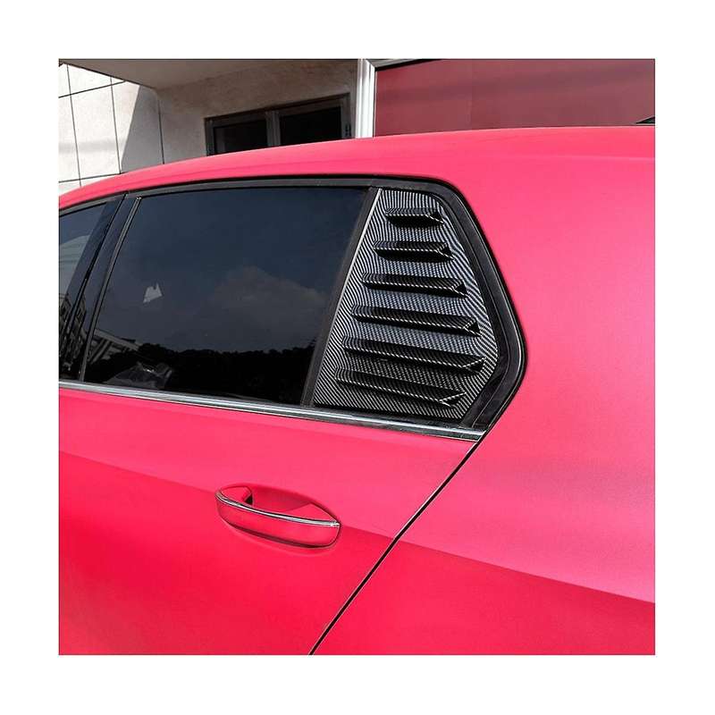 Car Side Rear Window Blind Shutter Side Vent Cover Trim Decoration for 8 Mk8 2020-2022(carbon)