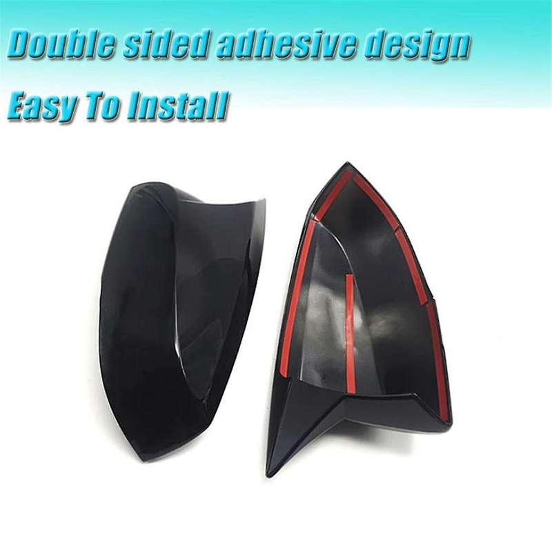 Car Side Rear View Mirror Guard Cover Trim for 2019-2023 Accessories (bright Black)