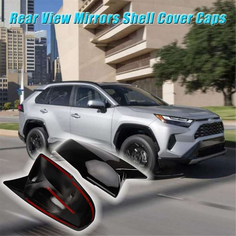 Car Side Rear View Mirror Guard Cover Trim for 2019-2023 Accessories (bright Black)