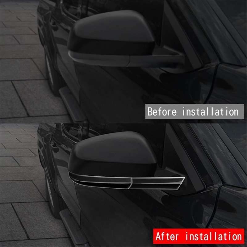 Car Side Rear View Mirror Trim Strip Stickers for 2024 Car Exterior Accessories Gloss Black