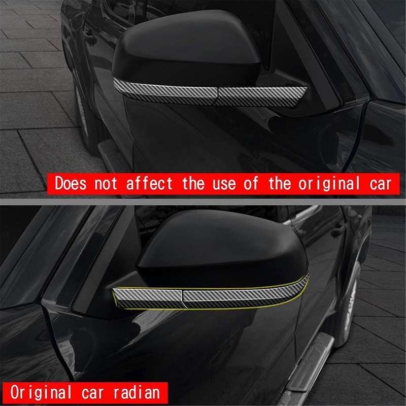 Car Side Rear View Mirror Trim Strip Stickers for 2024 Car Exterior Accessories Carbon Fiber