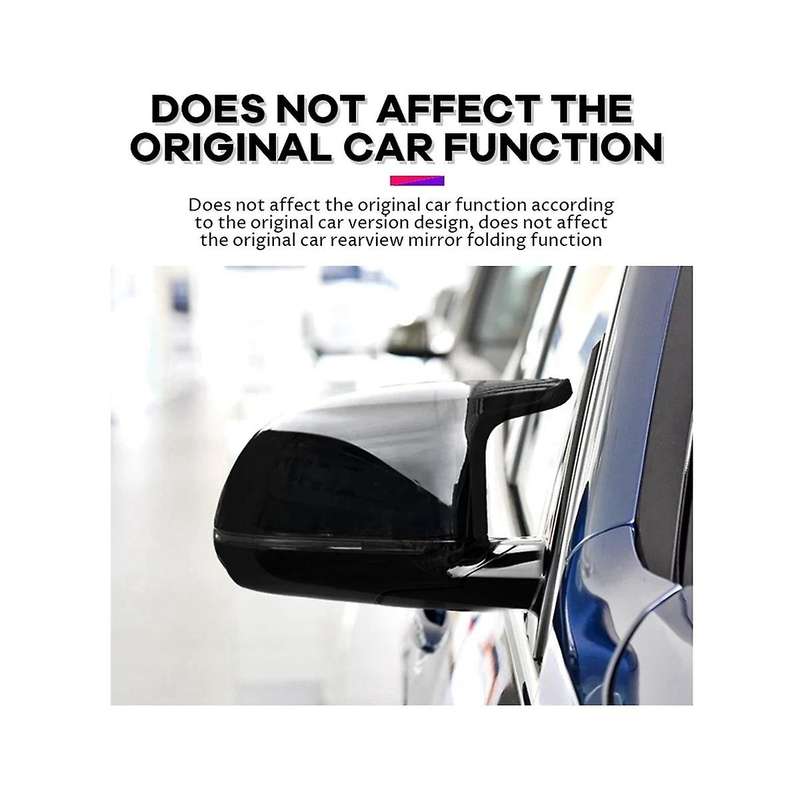 Car Side Rearview Mirror Caps Style Mirror Cover for X3 G01 X4 G02 X5 G05 2018-2022 Black Accessori