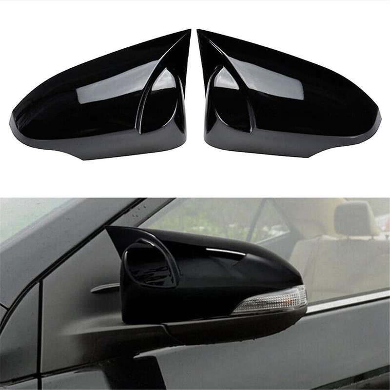 Car Side Rearview Mirror Cover Caps for C- 2017-2021 Door Side Mirror Cover Accessories Black