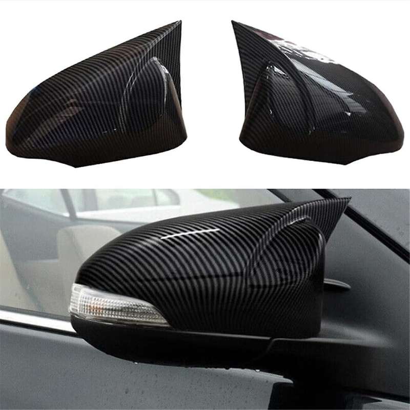 Car Side Rearview Mirror Cover Caps for C- 2017-2021 Door Side Mirror Cover Accessories Carbon Fibe