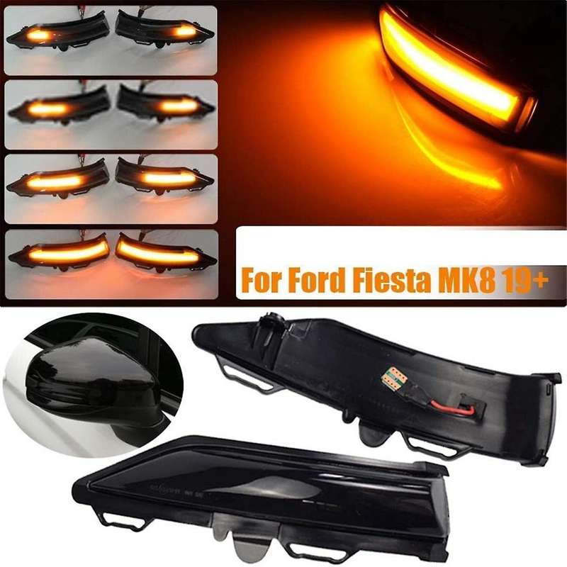 Car Side Rearview Mirror Light LED Turn Signal Lamp for Fiesta MK8 2019+ Dynamic Blinker Indicator
