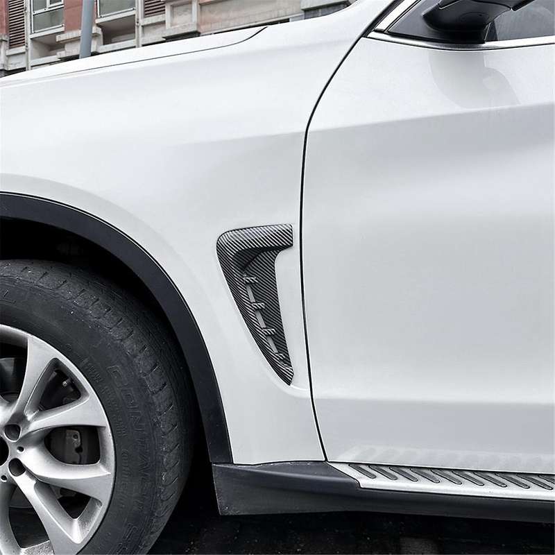 Car Side Vent Air Flow Intake Hood Side Vent Bonnet Cover Trim for X5 F15 2014-2018 Carbon Fiber