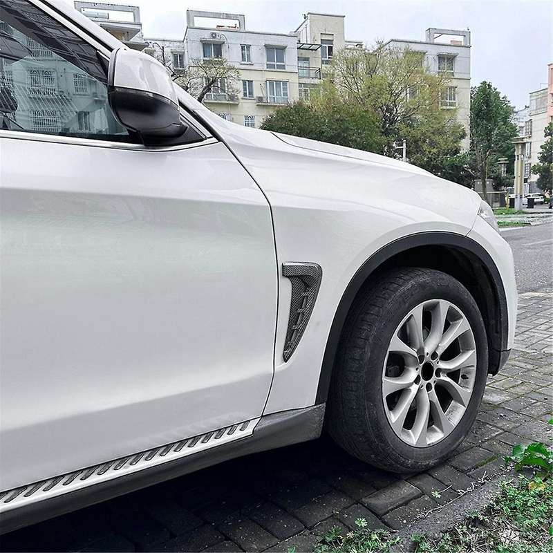 Car Side Vent Air Flow Intake Hood Side Vent Bonnet Cover Trim for X5 F15 2014-2018 Carbon Fiber