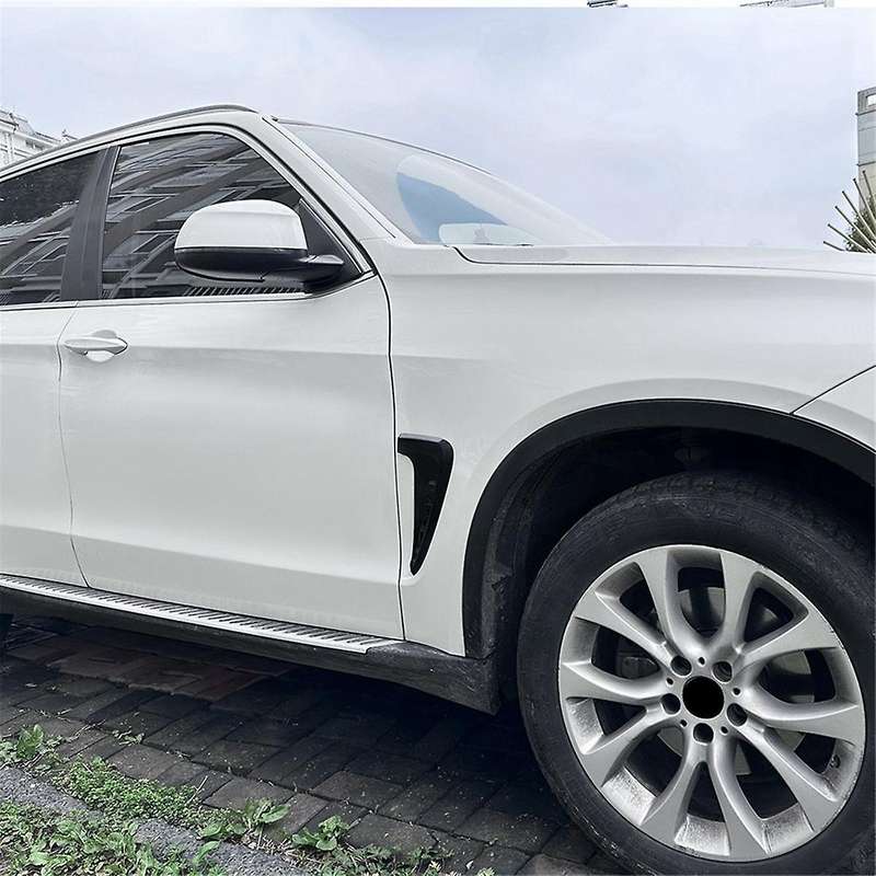 Car Side Vent Air Flow Intake Hood Side Vent Bonnet Cover Trim for X5 F15 2014-2018 Gloss Black