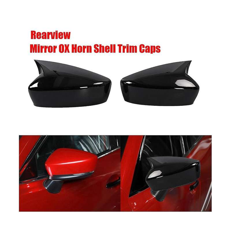 Car Side Wing Rearview Mirror Caps Trim for 6 Atenza 2020-2023 Rear View Ox Horn Shell Protect Cover