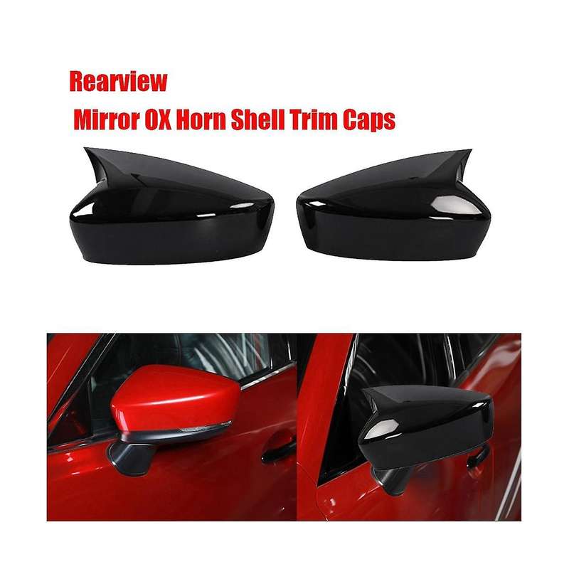 Car Side Wing Rearview Mirror Caps Trim for 6 Atenza 2020-2023 Rear View Ox Horn Shell Protect Cove