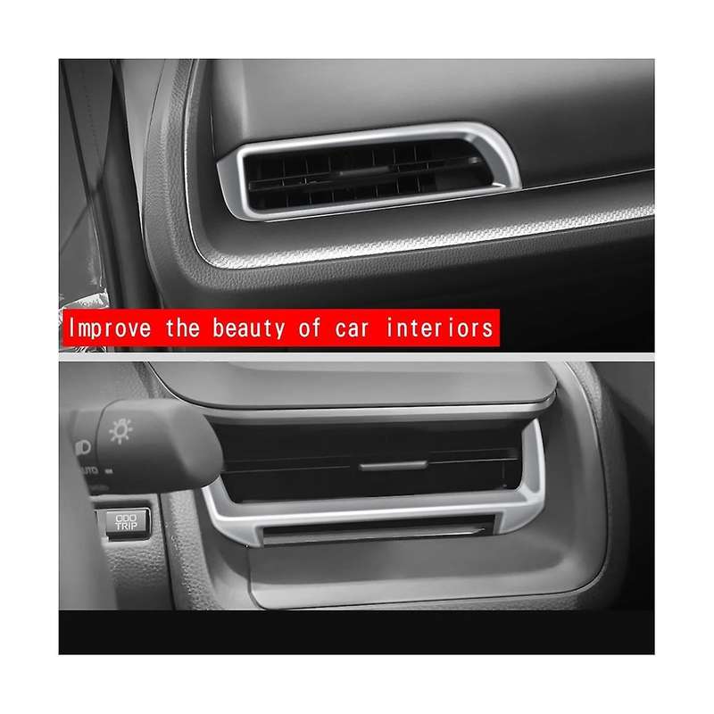 Car Silver Car Console Air Conditioning Outlet Frame Cover Trim for Prius 60 Series 2020-2023