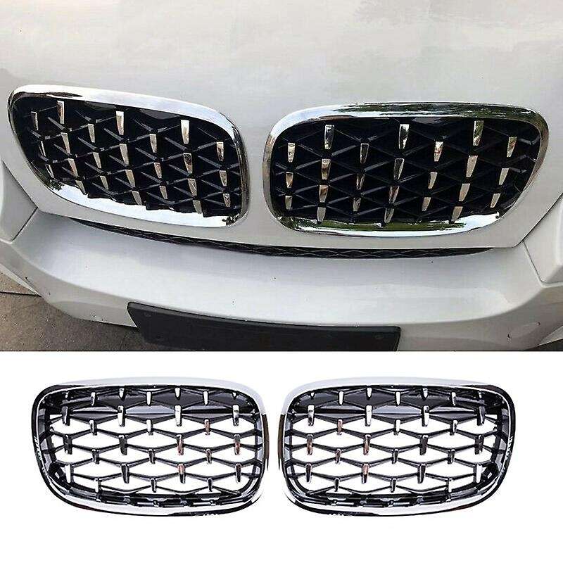 Car Silver Front Middle Grille Grill Replacement for X5 E70 / X6 E71 2008-2013